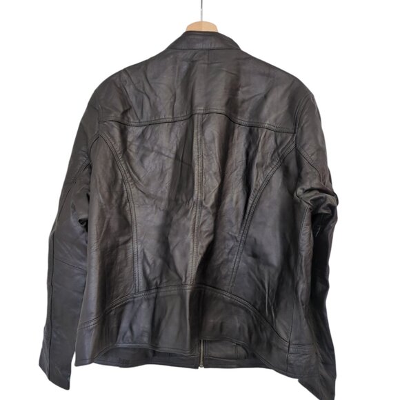Isaac & David Real Leather Jacket Classic Vintage Style Zipper Clasp Men's 4XL - Picture 2 of 4